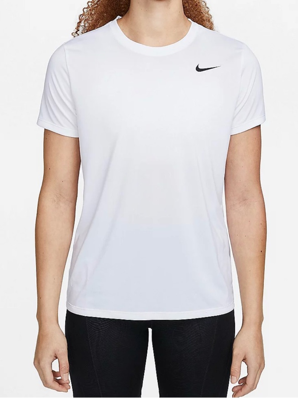 NEW Nike Women's White Short Sleeve Dri-FIT Legend Fitness Tee Shirt